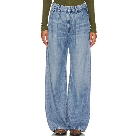 Citizens Of Humanity Denim - Citizens of Humanity Petra Pleated Wide Leg Jeans in Nensi Size 29 2160-3028